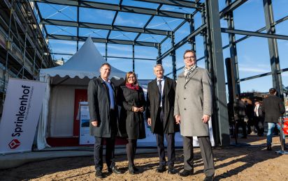 Richtfest für den neuen Großprüfstand für Blattlager des Fraunhofer Instituts für Windenergie und EnergieSystemtechnik